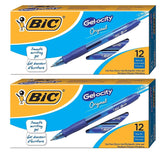 Bic Gelocity Gel Medium Retractable Rubber Grip