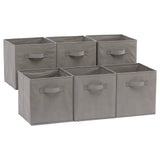 Everfurn Storeman Grey, Collapsible Fabric Organiser Storage Basket - 10 Pack