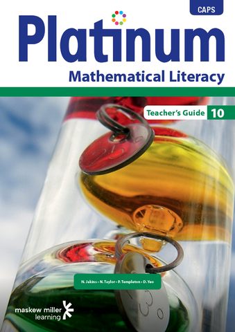 Platinum Mathematical Literacy Grade 10 Teacher's Guide ePDF (1-year licence)