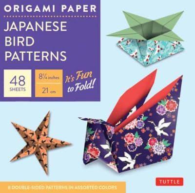 ORIGAMI PAPER JAPANESE BIRD PATTERNS X48