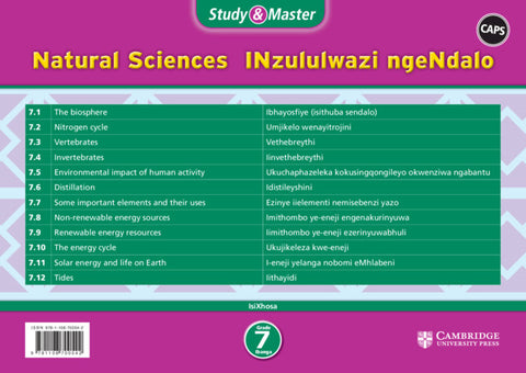 Study & Master INzululwazi ngeNdalo Ibanga 7 (poster pack - 12 posters in carry case)