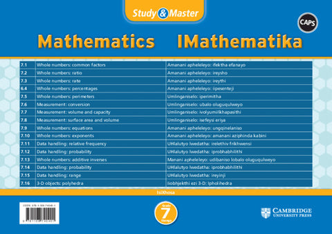 Study & Master IMathematika Ibanga 7 (revision card pack in sleeve)