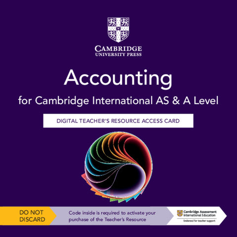Cambridge International AS & A Level Accounting Digital Teacher's Resource Access Card