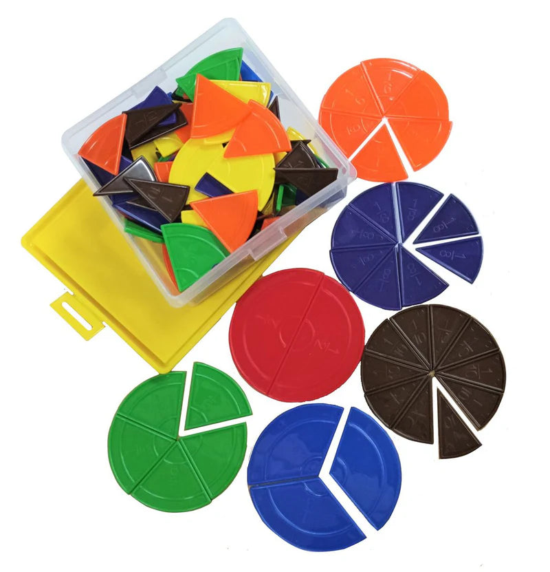 Fraction Circle Set in Plastic Box 114 Piece – Elex Academic Bookstore