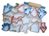 Play Dough Tool Set with Roller Large Natural Colours - 17 Piece