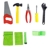 Construction Worker Role Play Costume Set With Tools - Green