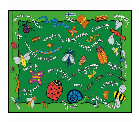 Kids Non-Slip Carpet - Insects 2400 x 2000 x 3mm