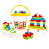 Polesie - Building Blocks Set with Car and Train (68 Pieces)