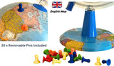 Gurbuz - Modern Political Globe With Graphic Stand -30cm