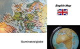 Gurbuz - Modern Political Globe With Graphic Stand -30cm