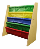 Book Rack Storage Organizer with Wooden Frame