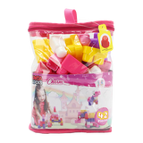 SUNTA - Girls Building Blocks Round Edges & Stickers (42/82 Pieces)