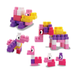 SUNTA - Girls Building Blocks Round Edges & Stickers (42/82 Pieces)