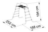 PLAYFREE - Climbing Frame Bridge Platform with Handle Bars and Swing Hooks