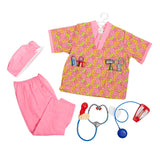 Nurse Role Play Costume Set with Accessories Flower Print