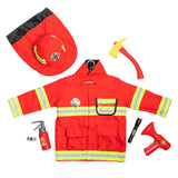 Fireman Costume With Hat Torch Loud Speaker & Accessories