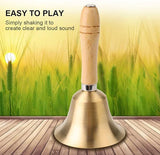 Brass School Bell - 9.5cm(Día)-16cm(H) - Each