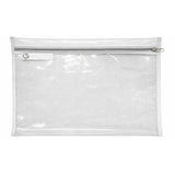 TREFOIL POLYKING SCHOOL CLEAR LIBRARY BAG WITH ZIP