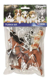 Assorted Dogs in a Set 9 pieces