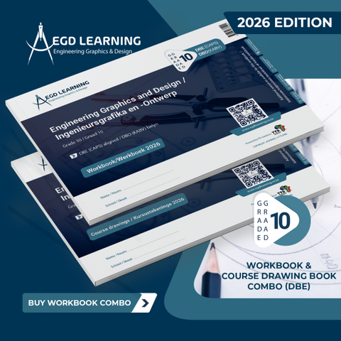 EGD Grade 10 Workbook & Course Drawings Book Combo 2026 (DBE/CAPS)