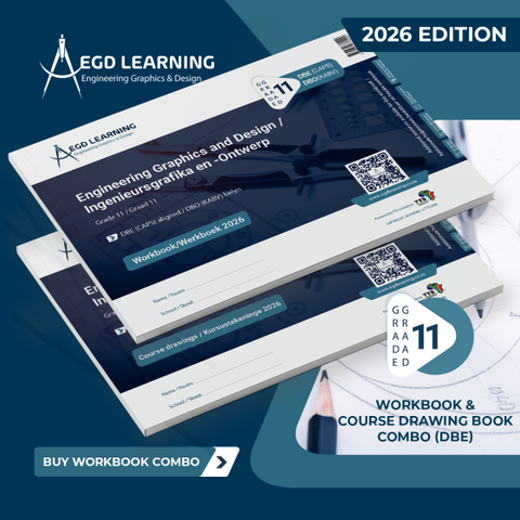 EGD Grade 11 Workbook & Course Drawings Book Combo 2026 (DBE/CAPS)