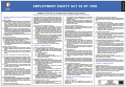 Employment Equity Act, Poster