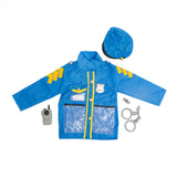 Policeman - Police Officer Costume Set With Accessories - Deluxe - Light Blue