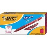 Bic Gelocity Gel Medium Retractable Rubber Grip