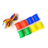 Lacing Cotton Reels with Laces (61 Pieces)