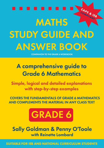 Grade 6 Maths Study Guide and Answer Book (NEW)