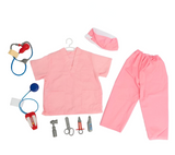 Nurse Role Play Costume Set with Accessories - Pink - Deluxe