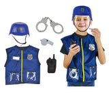 Policeman Vest Costume With Hard Helmet & Accessories