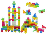 Transparent Colourful 3D Building Blocks (50 Piece in container)