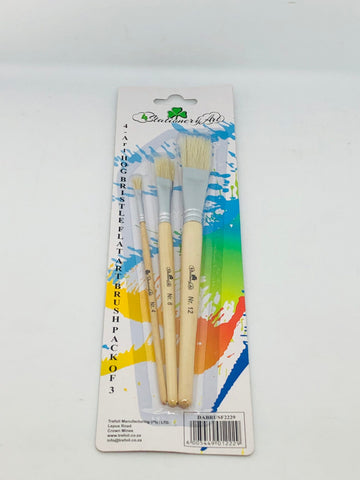 TREFOIL ART PAINT BRUSH SET FLAT 3'S