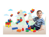 SUNTA - Building Blocks Round Edges & Stickers (62 Pieces)