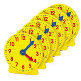 Education Student Clock 10cm set of 6