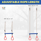 PLAYFREE - Steel Trapeze Bar Swing Set for Kids