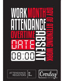 CROXLEY JD283 Attendance Registers 14 Leaves Manila Cover A4