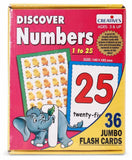 Creatives - Discover Numbers/Animals/Vegetables Jumbo Flash Cards - 36 Cards