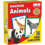 Creatives - Discover Numbers/Animals/Vegetables Jumbo Flash Cards - 36 Cards