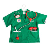 Doctor Surgeon Role Play Costume Set With Accessories - Green Scrubs
