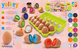 Matching Shapes & Colours Game Yolkey (12 Eggs)