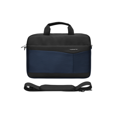 Volkano Seismic 15.6" Laptop Shoulder Bag Blk/Nvy