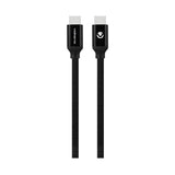 Volkano Slim series Type-C to Type-C cable, black, 1.2m