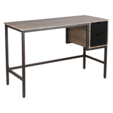 Rampart Office Desk with Two Drawers, Powder Coated Steel, Adjustable Feet