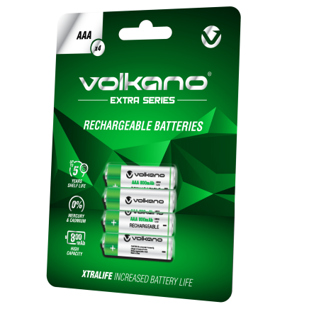 Volkano Extra series Rechargeable Batteries AAA pack of 4