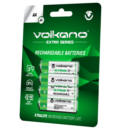 Volkano Extra series Rechargeable Batteries AA pack of 4
