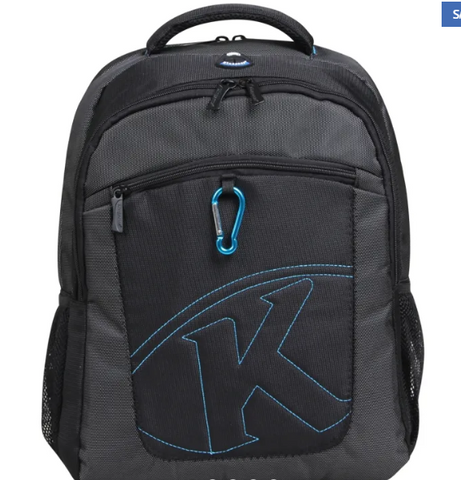 Kingsons 15.6" black laptop backpack with key chain