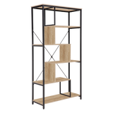 Everfurn Vector Large Bookshelf with Powder Coated Steel Frame