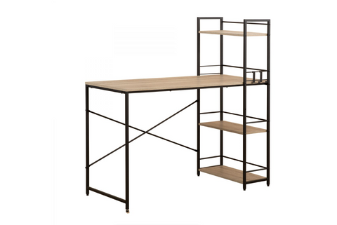 Regal Desk, Shelves can be changed to the left or right side, Adjustable Feet